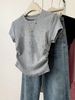 2025 Spring/Summer Autumn New Solid Color Casual Comfortable Women's Short Sleeve T-shirt Three Piece Set_ecoleips.com