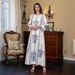 Muslim Ladies Elegant Temperament Printed Robe Dubai Dress Abaya_ecoleips.com