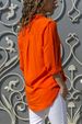 K Fashion Women's Long-sleeved Deep V Buttoned Chiffon Blouse. No Necklace Or Other Accessories_ecoleips.com