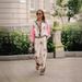 Women's Clothing Fashion Personalized Printed Macaron Linen Long Sleeved Shirt Suit_ecoleips.com