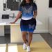 Women's Printed Short Sleeve Top & Shorts Set - Breathable Summer Outfit For Casual & Vacation Wear_ecoleips.com