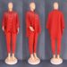 Women's Clothing Plus Size Temperament Two Piece Shirt Pencil Pants_ecoleips.com