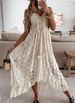 Women's Clothing Summer New European American Style Large Swing Lace Suspenders Solid Color Long Dress For Women_ecoleips.com