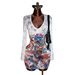 European American Style Women's Slim Fit V Neck Dress Lace Patchwork Print Design Sexy Unique 2026 New Arrival_ecoleips.com