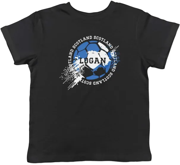 Women's T-Shirts Personalised Scotland Football Sports Childrens Kids T-Shirt Boys Girls Gift_ecoleips.com