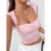 Women's Clothing Sexy Backless Slim Fit Tank Top For Women Design Subtle Front Ruffles Hot Girl Design Trendy Top_ecoleips.com