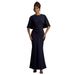 European And American Style Summer New Hot Girl Mid-Sleeve Hollow Out Waist-Cinching Pleated Bodycon Sexy Long Dress For_ecoleips.com