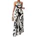 Women's Clothing Zebra Pattern Suspender Jumpsuit Spring And Summer Lace Wide Leg Trousers Women's Clothing_ecoleips.com