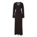 Cross-Border Women's 2025 Summer New Fashion Loose U-Neck Back Tie Long Sleeve Dress Wholesale_ecoleips.com