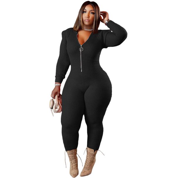 Women's Clothing Women's Knitted Wool Padded Shoulder Hooded Jumpsuit Style Fashion Autumn Winter Long Sleeve For Formal & Casual For Women_ecoleips.com