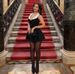 Elegant Dress European American Style Button Halter Neck Waist Cinching Color Block Short Tulle Skirt Women's Clothing_ecoleips.com