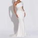 European American Socialite Style Slim-fit, Waist-accentuating, Asymmetrical Neck, Backless, Sexy And Elegant_ecoleips.com