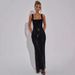 Sexy Shoulder Strap Sequin Mesh Diamond Suspender Dress For Women, Autumn And Winter New Style Temperament, Waist_ecoleips.com