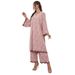 Verve ZTY-121 Muslim 2025 Spring/Summer New Saudi Casual V-neck Printed Long Sleeve Two-piece Set_ecoleips.com