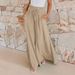 Hot Sale Elegant Commuter Style Loose Tie Wide-Leg Summer Women Draped Casual Pants_ecoleips.com