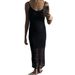 European American Clohing, Bohemian Knied Long Summer Women's High-end Slim-fi Mini Suspender Dress, Pure And_ecoleips.com