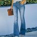 Women's Clothing Spring And Summer Trousers Slim Fit Multi Button Bootcut Trousers_ecoleips.com