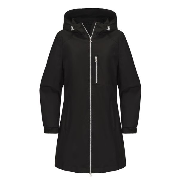 K Women's Hooded Long Sleeve Windbreaker For Outdoor Sports, Water-Resistant, Loose Fit, Casual And Windproof_ecoleips.com
