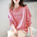 Embroidered Sweatshirt For Women, 2026 New Autumn And Winter Style, Fleece-lined, Thickened, Loose, Fashionable,_ecoleips.com