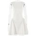 Women's Clothing Autumn Fashion Sexy Backless One Shoulder Short Skirt New Sleeveless Pleated Dress_ecoleips.com