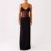 Women's Sexy Backless Halter Lace Panel Black Maxi Dress – Elegant French Style Gown_ecoleips.com