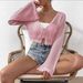 Cross-border Foreign Trade European And American New Women's Hollow-out Cardigan With Ties, Loose-fitting_ecoleips.com