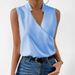 2023 Foreign Trade Cross-Border New Clothing Casual V-Neck Regular Pullover Solid Color Multi-Color Women's T-Shirts_ecoleips.com
