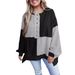 2025 Fall/Winter European And American Casual Patchwork Contrast Color Velvet Buckle Long Collar_ecoleips.com
