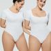 Women's Clothing women's fashion square neck tight jumpsuit solid color sexy slim fit large size short sleeved T shirt ladies jumpsuit_ecoleips.com
