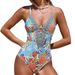 Women's Sexy Deep V Halter One Piece Swimsuit Enjoy The Freedom Of Movement Tight Fitting Hollow Design_ecoleips.com