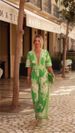 "Trendy Floral Print V-Neck Jumpsuit – Lightweight Short Sleeve Romper For Women (Sizes S-XL, Green)"_ecoleips.com