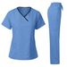 Women's Clothing Doctor's Washing Clothes Medical Work Clothes Summer Washing Clothes Thin Short Sleeved Operating Room Surgical Clothes_ecoleips.com
