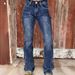 Stretch Embroidered Flared Jeans Mid Rise Denim Trousers With PocketsVCasual Cotton Jeans For Women_ecoleips.com