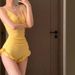 New 2026 Women's One Piece Swimsuit Slimming Conservative Long Sleeved Cover up Hot Spring Dopamine_ecoleips.com