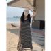Summer New Striped Camisole For Women Plus Size Loose Fit Long Dress European And American Style_ecoleips.com