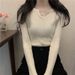 girl Autumn Winter 2025 New Slim Fit French Style Inner Wear Elegant Knitted Base Shirt Women Long Sleeve Pullover Sweater_ecoleips.com
