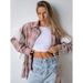 Women's Plaid Shirts, Women's Autumn And Winter Lace Long-Sleeved Tops, Plaid Shirts Over Them_ecoleips.com