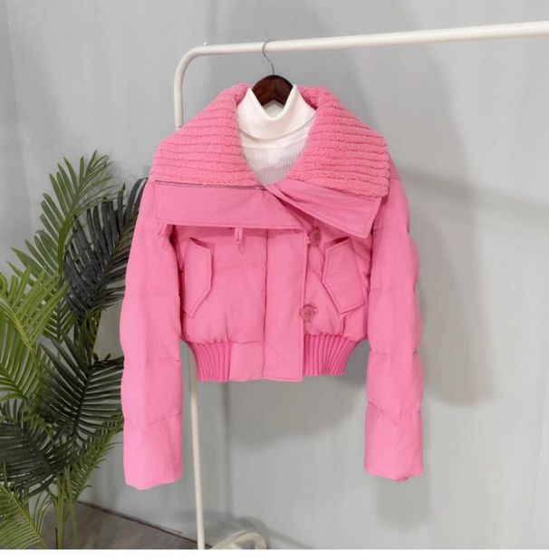 New Winter Women's High Quality Luxury Short Parkas Puffer Bomber Jacket Women Warm Cotton Padded Coats Korean Fashion Outerwear_ecoleips.com