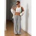 Women's Clothing Casual Pants Trousers Wide Leg Pants_ecoleips.com