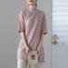 New Chinese-Style Stand-Up Collar, Button-Up, Chinese-Style Embroidered Cotton And Linen Tea Suit, Short-Sleeved Summer,_ecoleips.com