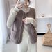 Women's Vintage Faux Shearling Vest Winter Cozy Fleece Jacket Zip-Up Sleeveless Outerwear With Pockets_ecoleips.com