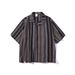Unisex Japanese Retro Americana Style Striped Shirt Short Sleeved Hawaiian Cuban Collar Trendy Clothing for Women_ecoleips.com