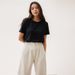 Cotton Short Sleeve Tops 220 Grams Heavy T-shirt Y2k Casual Comfortable Tee Shirt Black & White O-neck Woman Clothing YH2532_ecoleips.com