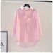 Women's Striped Loose Fit Long Sleeve Shirt – Casual Oversized Blouse For Summer & Everyday Wear_ecoleips.com
