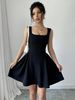 Backless Square Neck Suspender Dress For Women American Style Fashionable Summer Thin Material Casual Dress_ecoleips.com