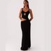 European And American Sexy Women's Fashion Cross-Border New Strap Deep V-Neck Hollow Irregular Patchwork Solid_ecoleips.com
