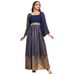 4067 Middle East Cross-Border Dubai Fashion New Arabian Robe European And American Foreign Trade Patterned Gold-Embossed_ecoleips.com