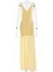 JULISSA MO Patchwork Sexy V-neck Ruched Women Maxi Dress Yellow Backless High Waist Dress Summer New Elegant Party Evening Dress_ecoleips.com