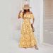 Cross-border European And American Foreign Trade Independent Site Summer Hot-selling Off-shoulder Printed Ruffle_ecoleips.com