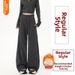 Women's High Waisted Drawstring Wide Leg Pants Summer Thin Yoga Casual Sports Slimming Fitness Straight Leg Long Pants_ecoleips.com